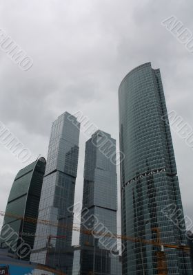 Buildings of the area `Moscow City`