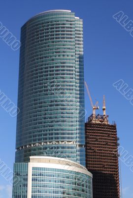Buildings of the area `Moscow City`
