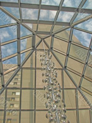 Glass dome of the building