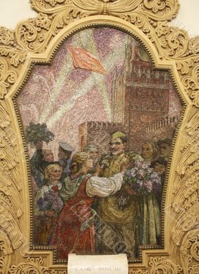 Mosaic in Moscow Metro