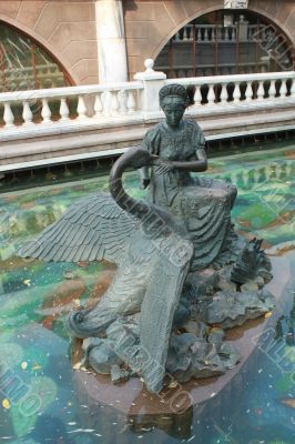 Sculpture on a Russian fairy tale `Geese-swans` Sculpture on a Russian fairy tale `Geese-swans`