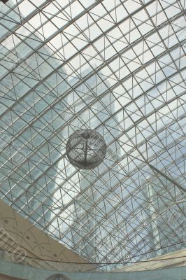 Glass dome of the building