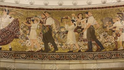 Mosaic in Moscow Metro