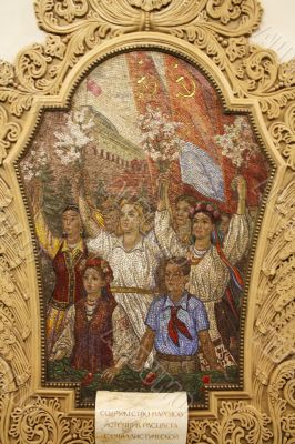 Mosaic in Moscow Metro