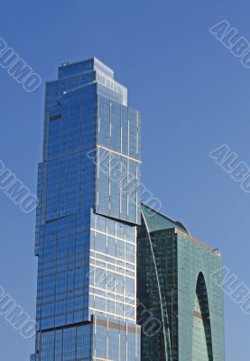Buildings of the area `Moscow City`