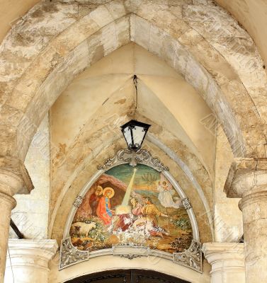 interior of the church built in russian gothic style 