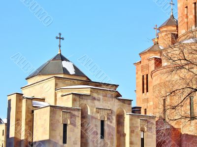 orthodox church in sun light