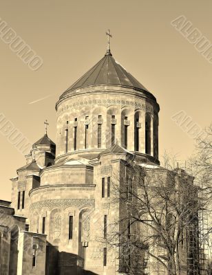 orthodox church in sun light