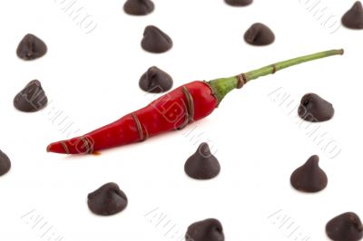 chilly pepper with chocolate kisses