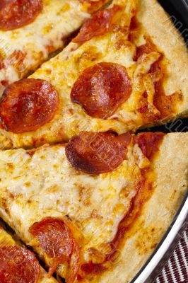 cropped image of a pizza