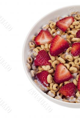 cropped image of corn flakes rings