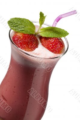 glass of strawberry shake glass of strawberry shake