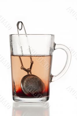 mug of tea with tea infuser