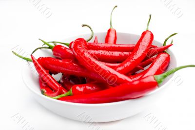 Moist Red Peppers in a Bowl