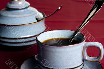 coffee mug and sugar jar