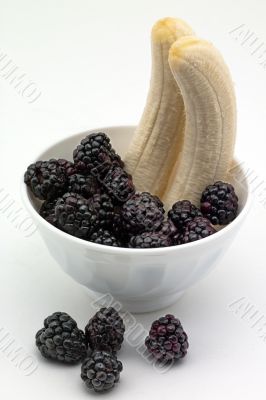 bananas and blackberries