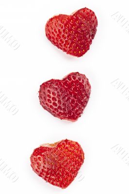 heart shaped strawberries