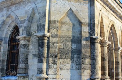 Wall of gothic church