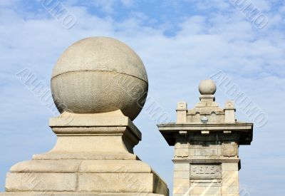 Decorative elements of the  Andrew`s Footbridge