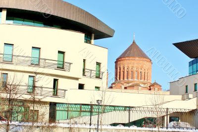 orthodox church in sun light