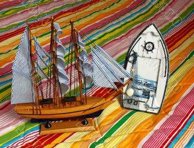 Model of the sailing ship