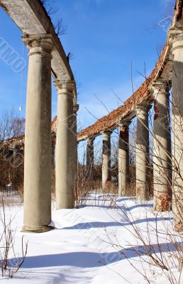 colonnade of the old manor