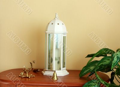 Night lighter with candle