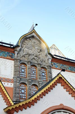 facade of the Tretyakov Gallery in Moscow (detail)