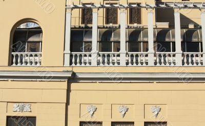 Balcony of historic building