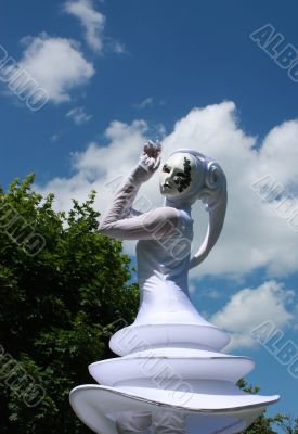 Girl in a fancy masquerade dress 