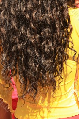 Curly womenâ€™s hair  