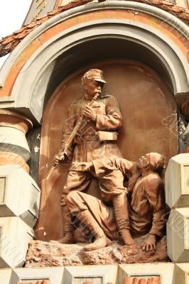 Sculptural group of the memorial chapel to grenadiers
