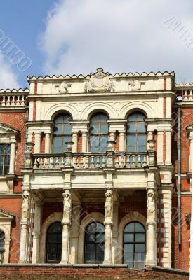 Facade of the old estate built in the classical style