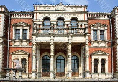 Facade of the old estate built in classical style