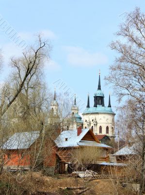 Rural landscape with church