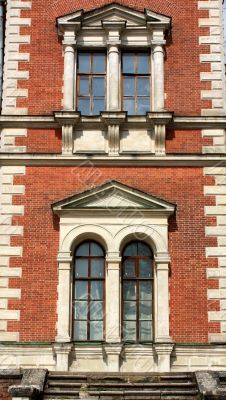 Windows of the classical style building 
