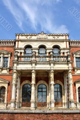 Facade of the old estate built in the classical style