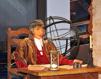 Wax figure of the medieval astronomer