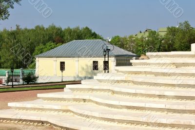 Ancient white staircase