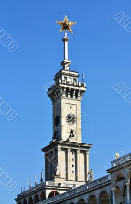 Spire of the building with a star