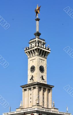 Spire of the building with a star
