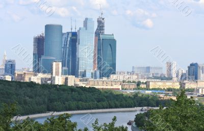 Buildings of the area "Moscow City"