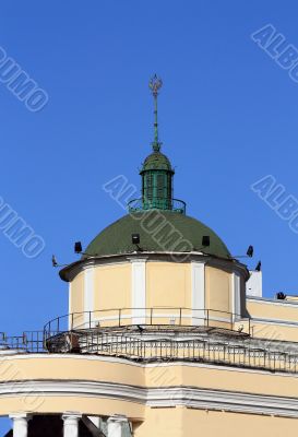 Green tower of an historic building