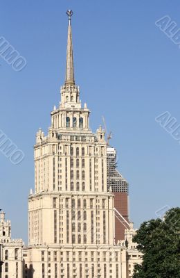 Monumental building of the Stalin`s style