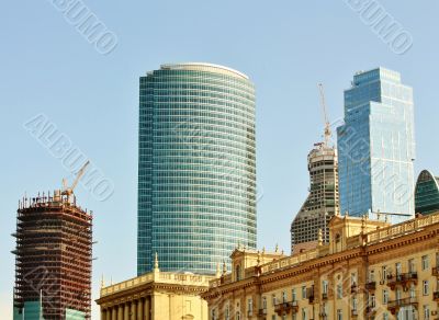 Construction site of the area `Moscow City`