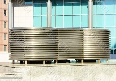 Vent pipes on the roof