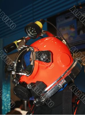 Helmet of diver