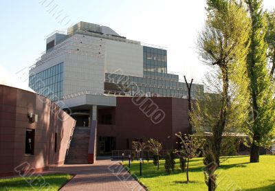 Modern big brown building