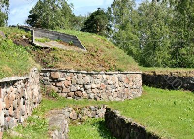 Wall of medieval castle 