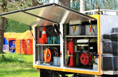 Special anti-fire trailer 